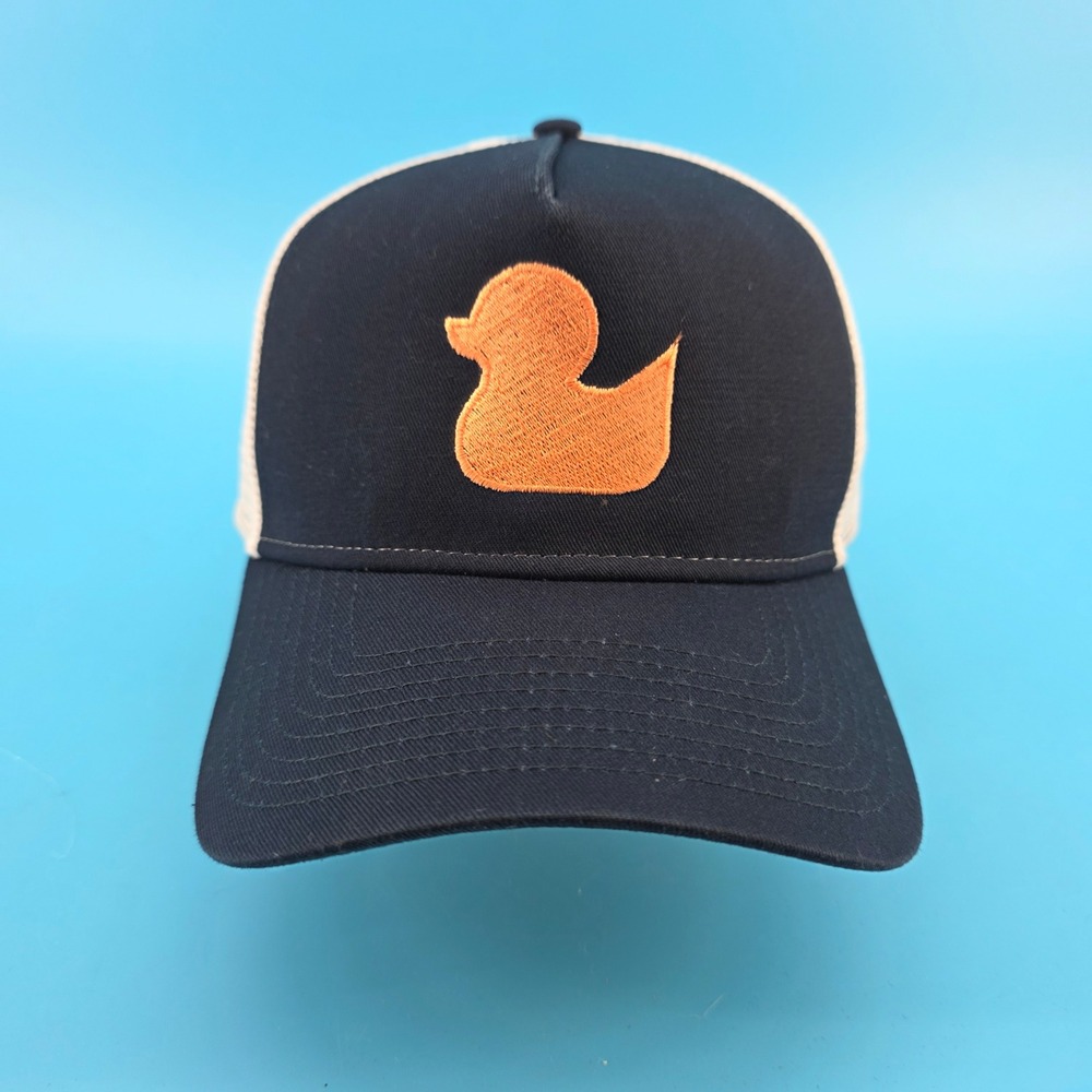 New Era 9FIFTY Navy Blue Mesh Snapback Hat Rubber Duck Logo One Size